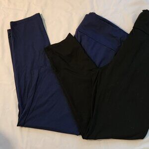 **WAW**Lot of two Shein Curve leggings sz 3X black navy EUC